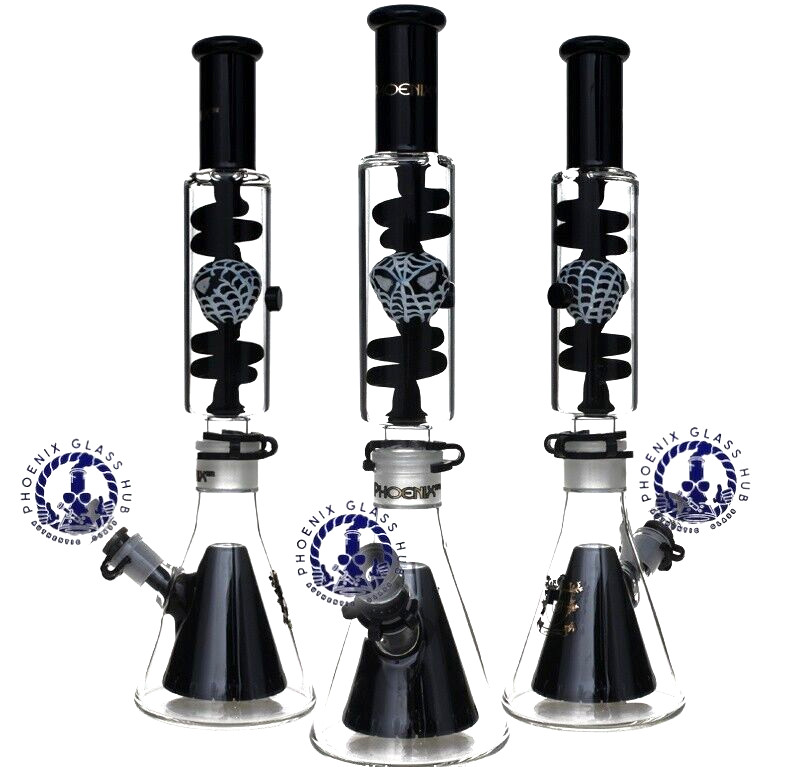 Phoenix Star Spider-Man Freezable coil Water Bong 18’’ 2pcs+Free Tray AUTHENTIC✅