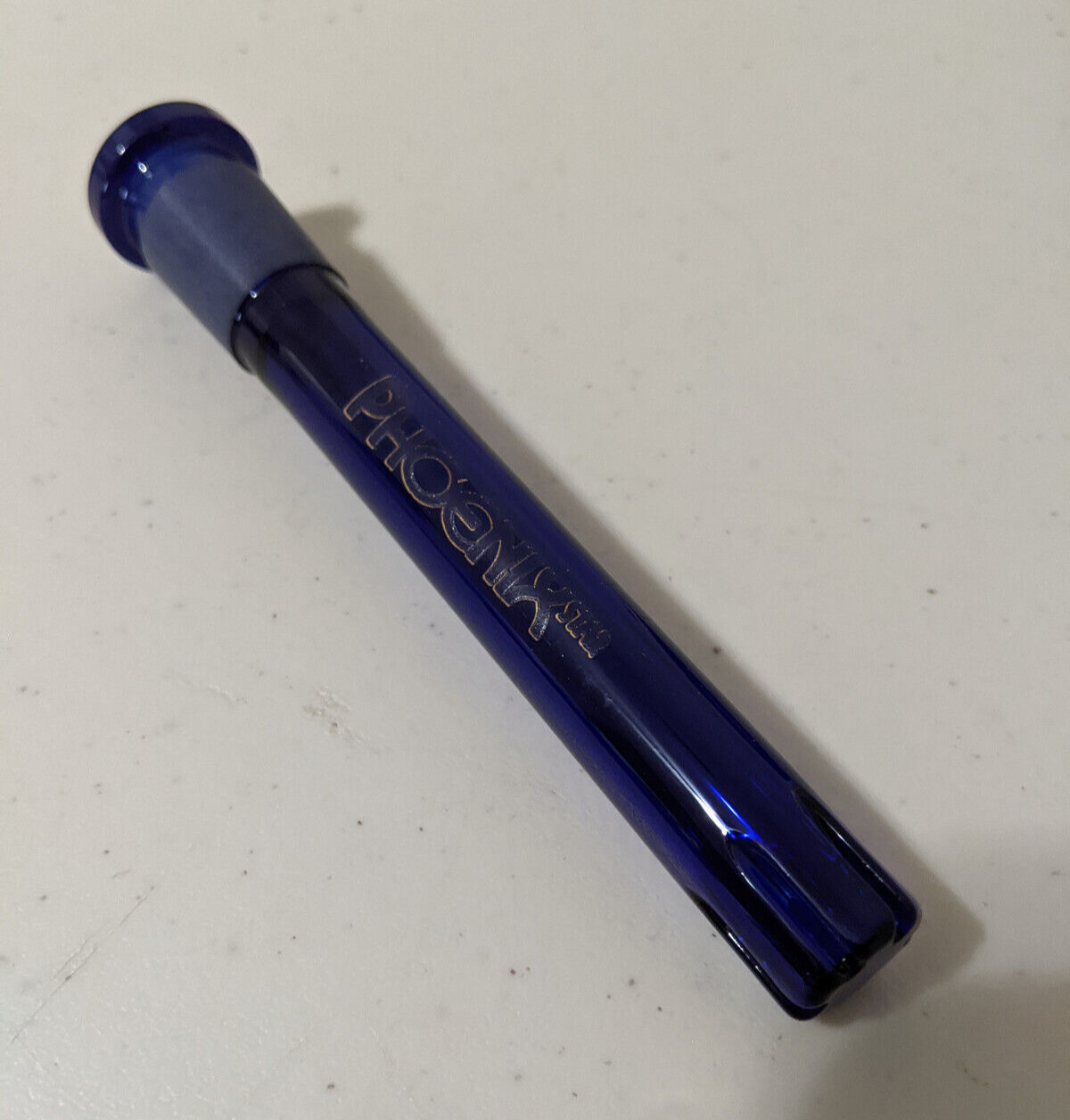 4&Prime; Inch 18mm/14mm Downstem Glass Slide Full Blue MATRIX Perc Diffuser