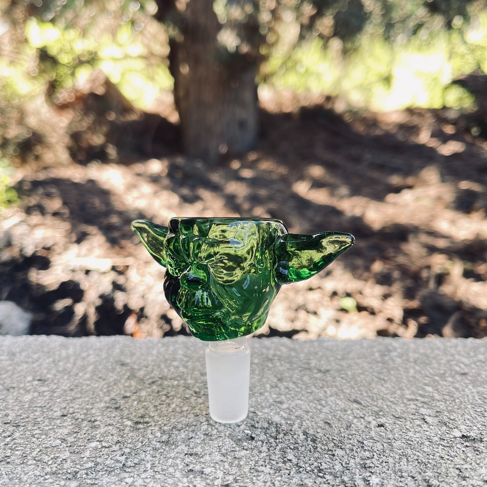14mm Premium Bowl Thick Glass Yoda Shape Bowl Head Holder