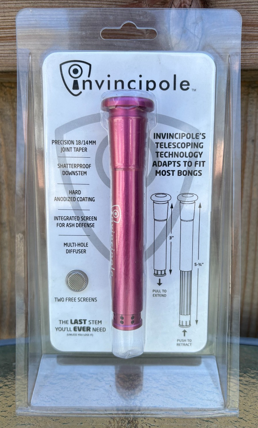 Invincipole Unbreakable and Adjustable Metal Downstem 4 Bong Hookah Water Pipe