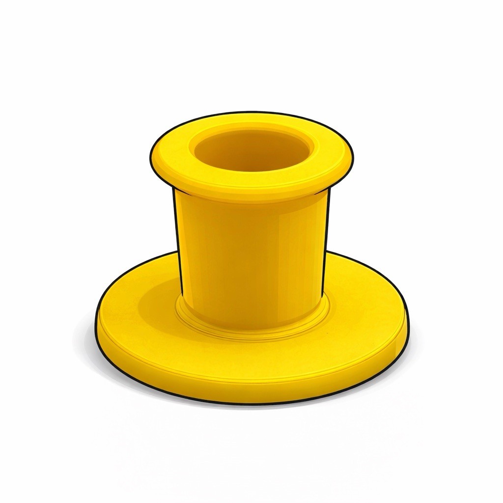 18mm Slide Bowl Stand Holder Handmade Display Tower – Yellow
