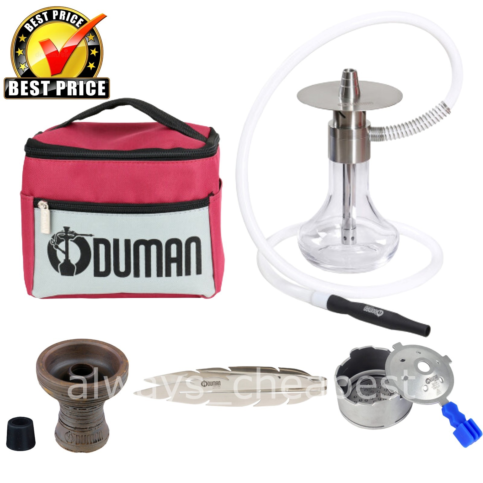 ODUMAN MONSTER HOOKAH + RETRO BOWL + T-LEAF SHISHA TONG + IGNIS VENUS HM