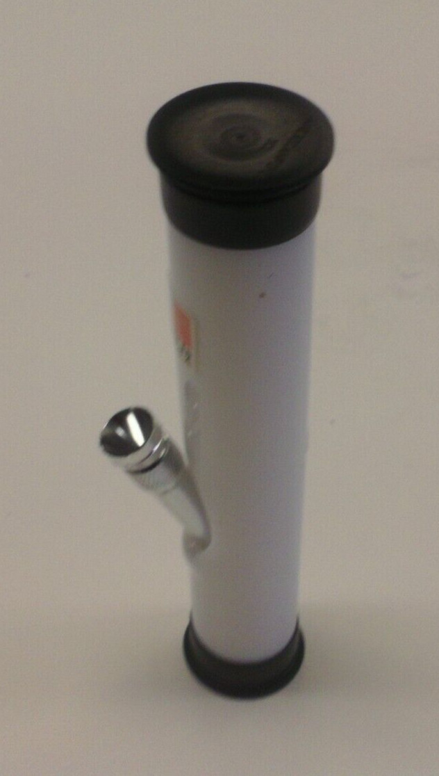 6&Prime; TRAVEL ACRYLIC STRAIGHT THUMB CARB HOOKAH WATER PIPE BONG WHITE Plastic