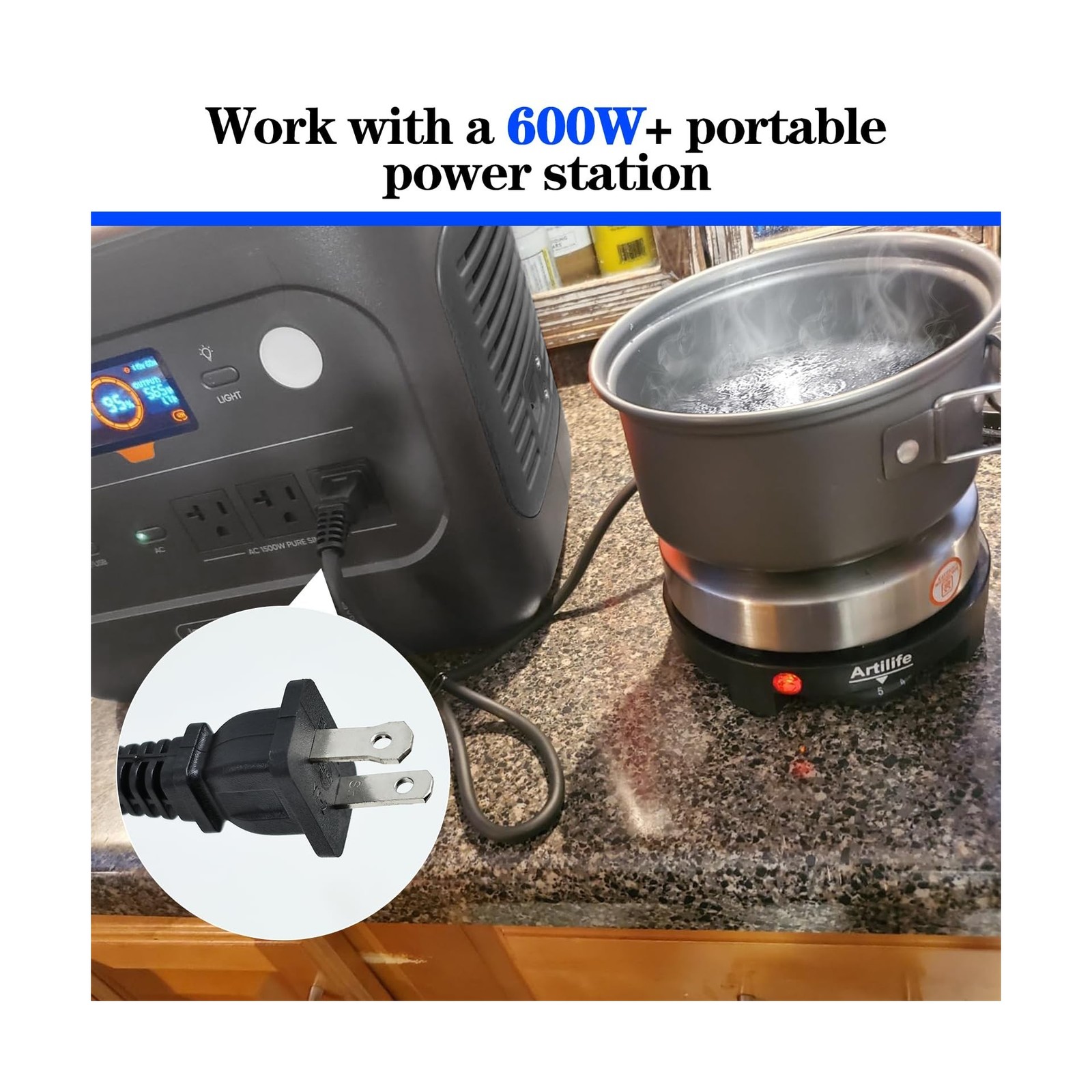 Artilife 500W Small Hot Plate Mini Hot Plate,Artilife 500w Small El… Fast Ship