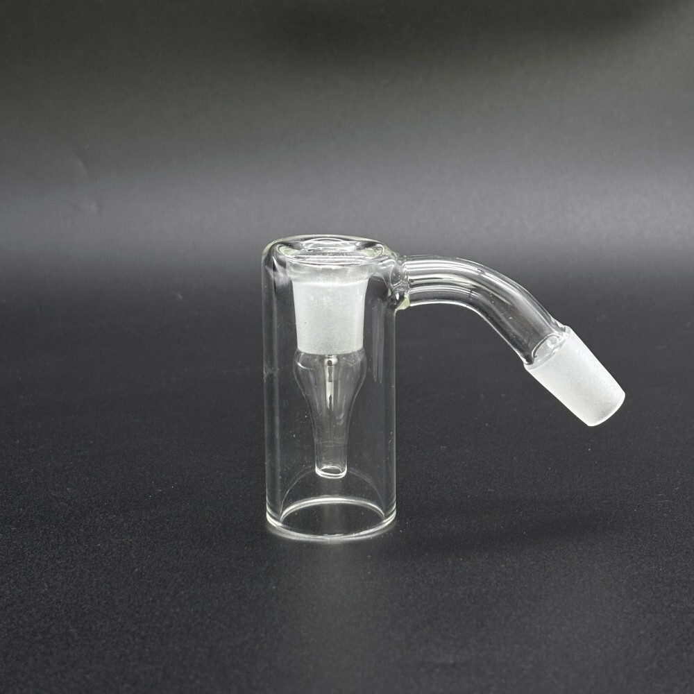 MINI 14mm 45° Glass Ash Catcher Silicone Container for Bong Hookah Water Pipe