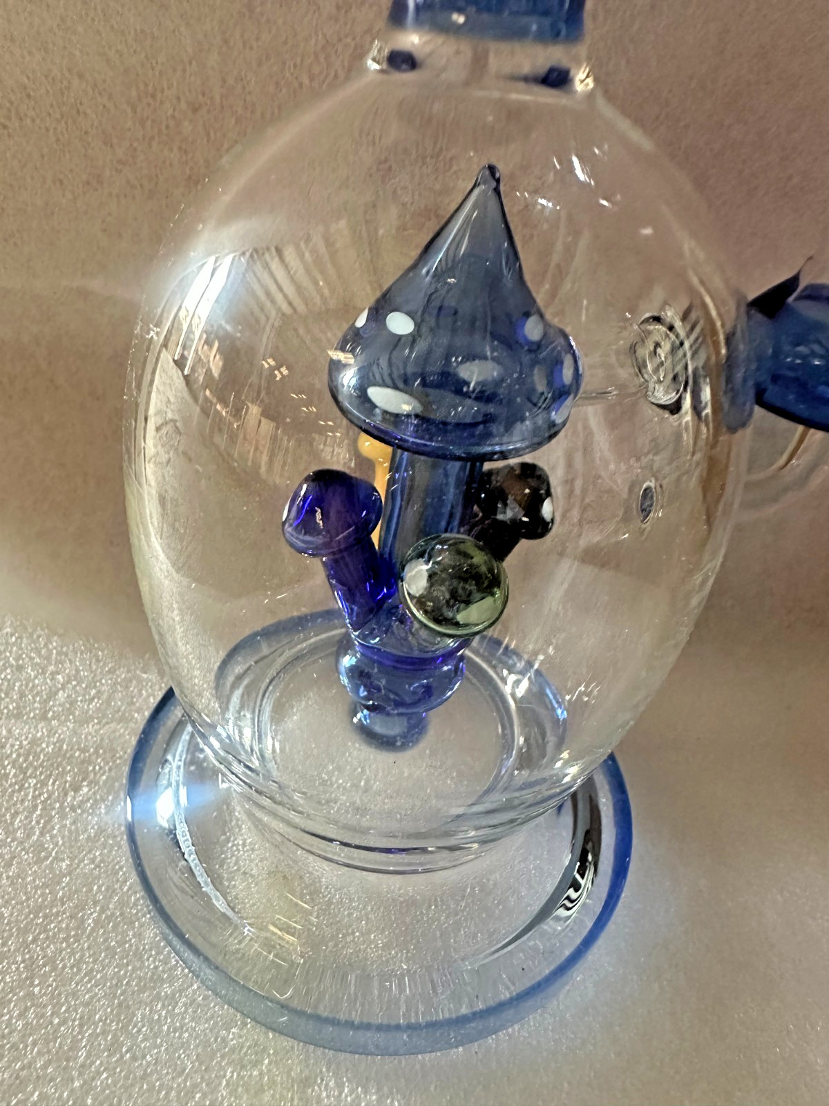 10&Prime; 3D Glass Bongs Smoking Glass Water Pipe with 14mm catcher