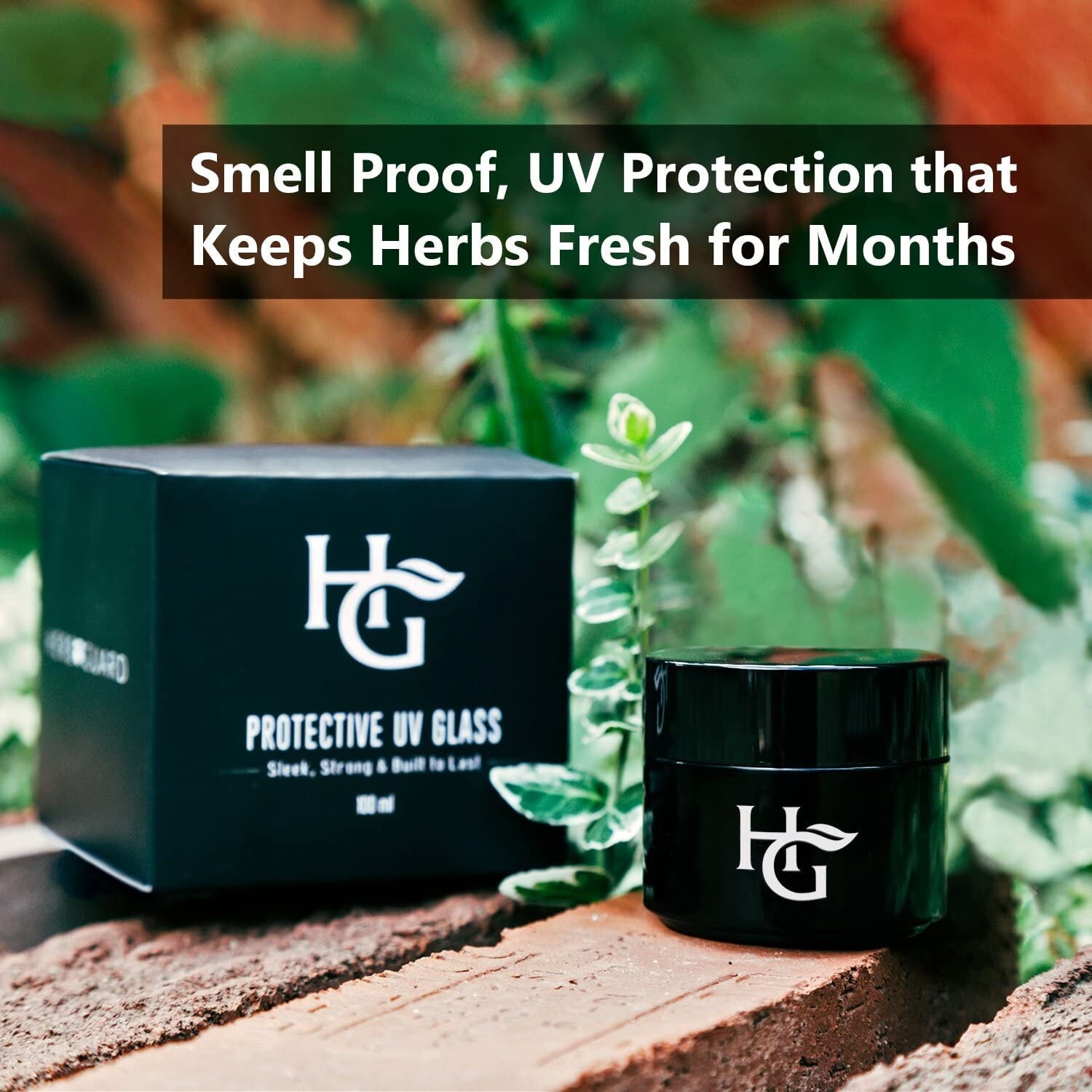 Herb Guard – Eighth Oz Ultraviolet Jar (50 ml) Airtight UV Protection Keeps G…