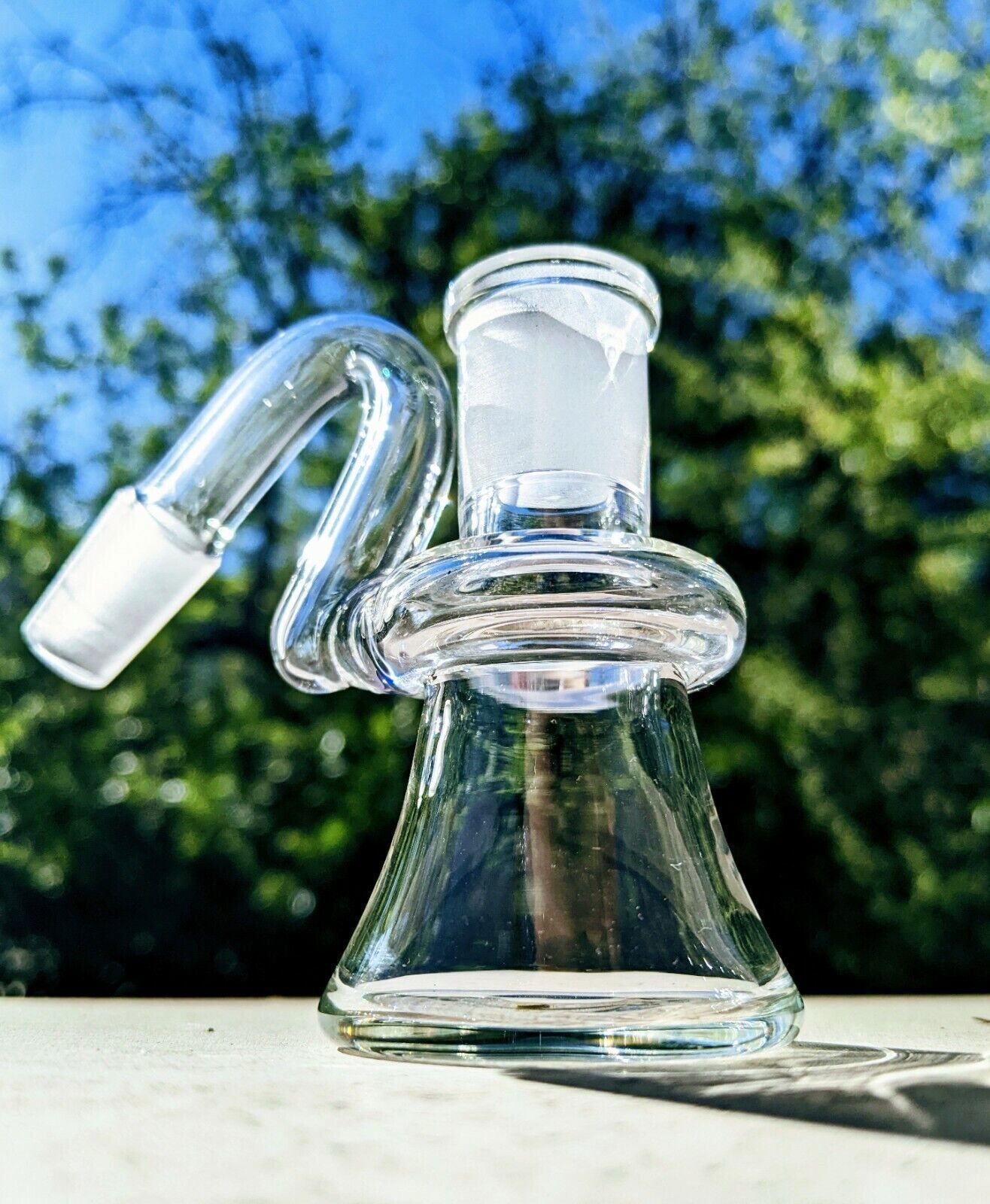 Pink 9&Prime; Glass Hookah Water Pipe Bong Heart Shape Smoking Tobacco W/Ash Catcher