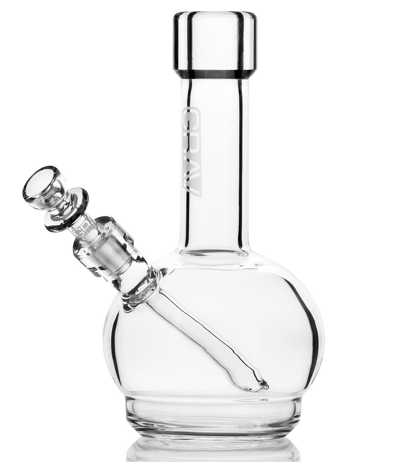 Grav® Labs Mini Round Base BONG Glass Water Pipe HOOKAH BUBBLER CUTE *USA*
