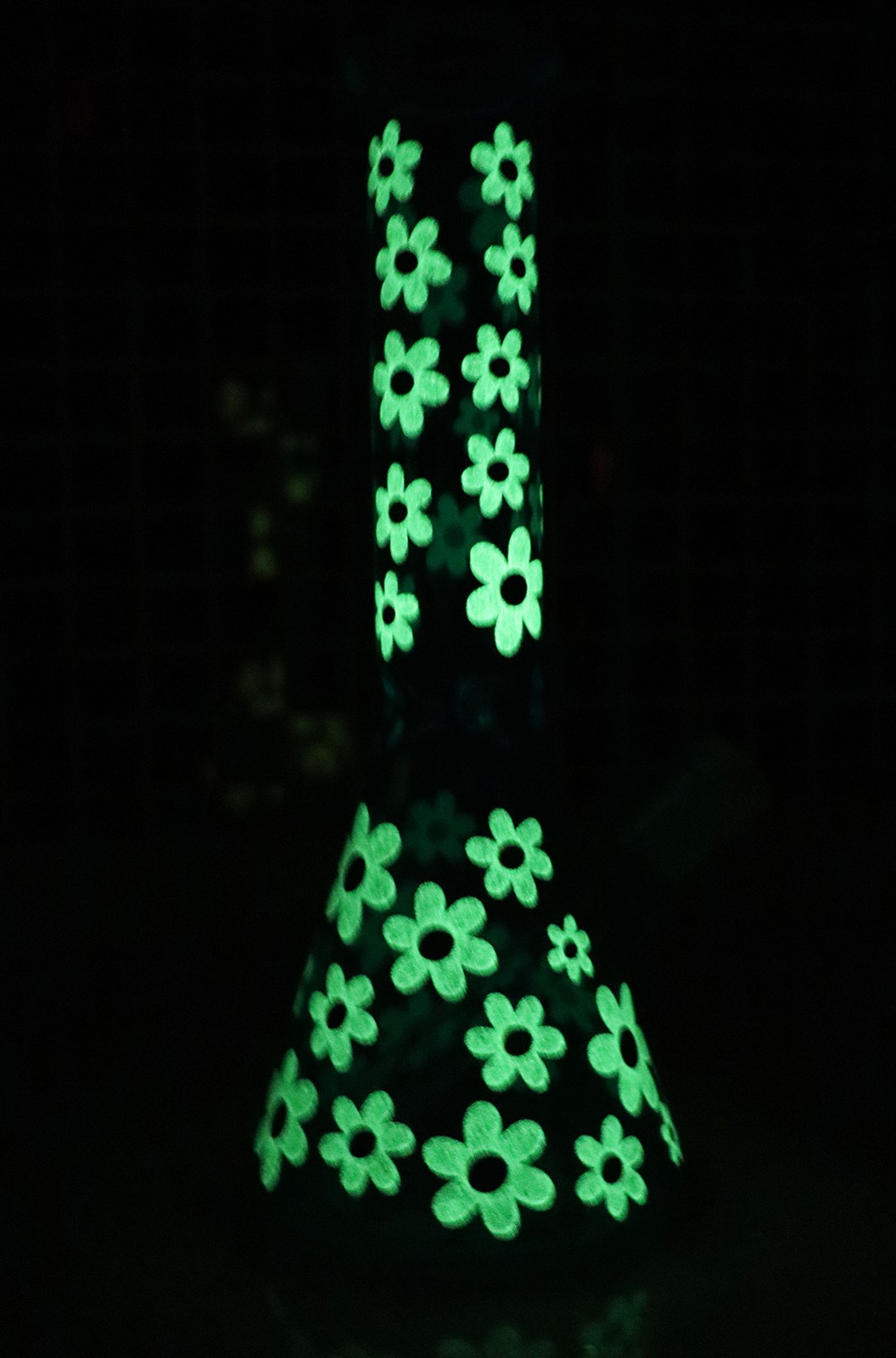 Fluorescent Hookah 10&Prime; Glass Bong Water Pipes Smoking Beaker bongs w/14mm Bowl