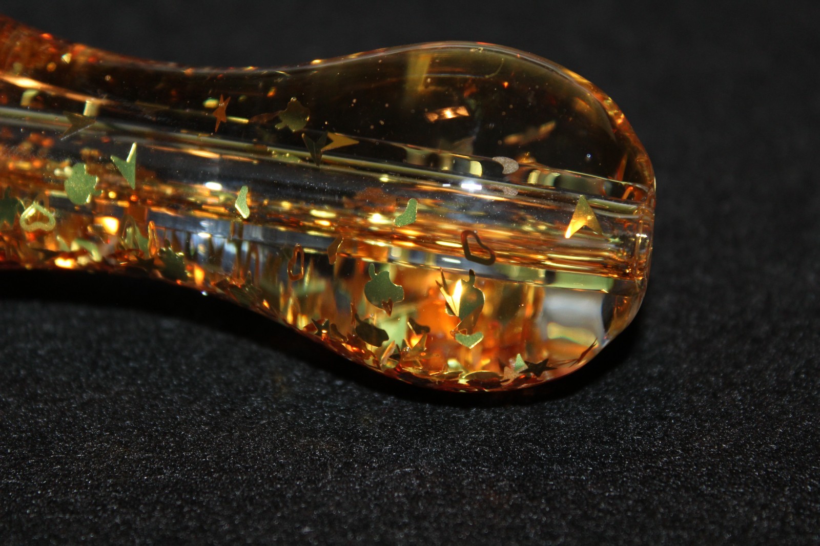 5&Prime; SOLAR GOLD FREEZE Glass Tobacco Smoking Pipe – Holographic Confetti – Accents