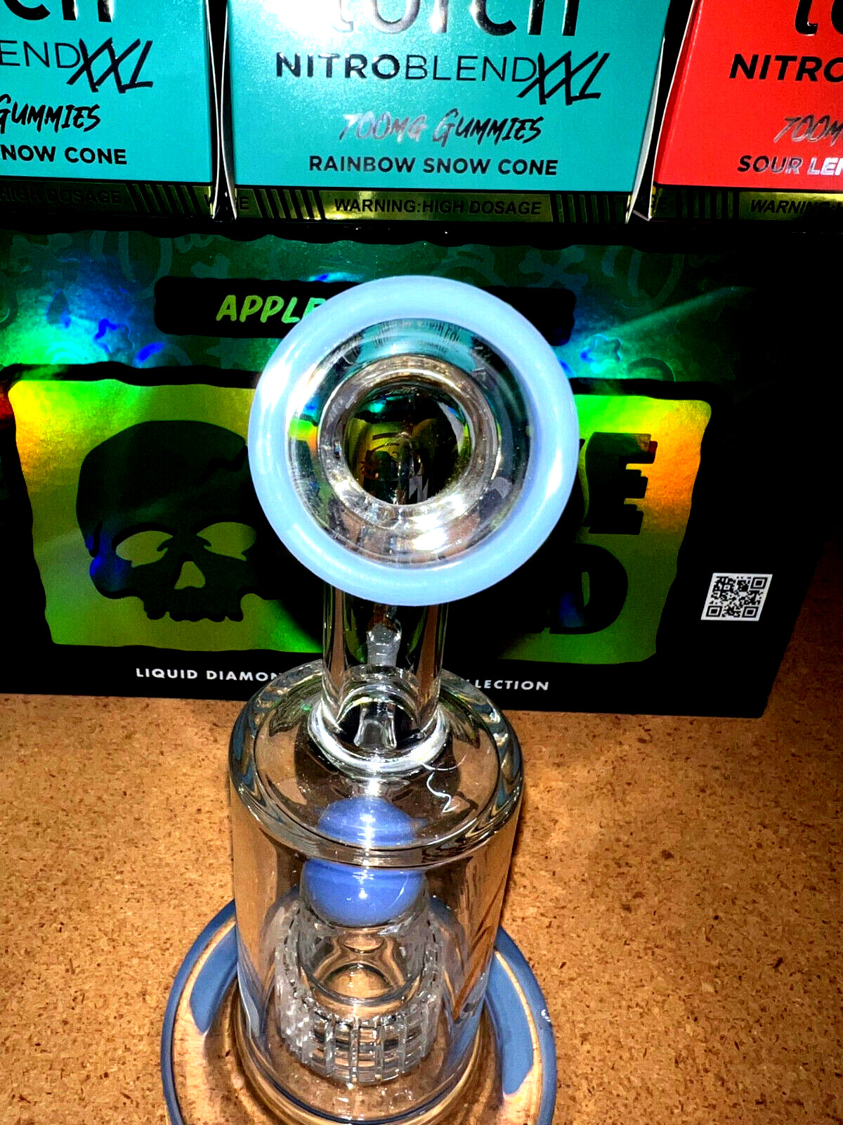 9&Prime; Cali CloudX Heavy Blue beaker PERCOLATOR Recycler Tobacco Smoking Water Pipe