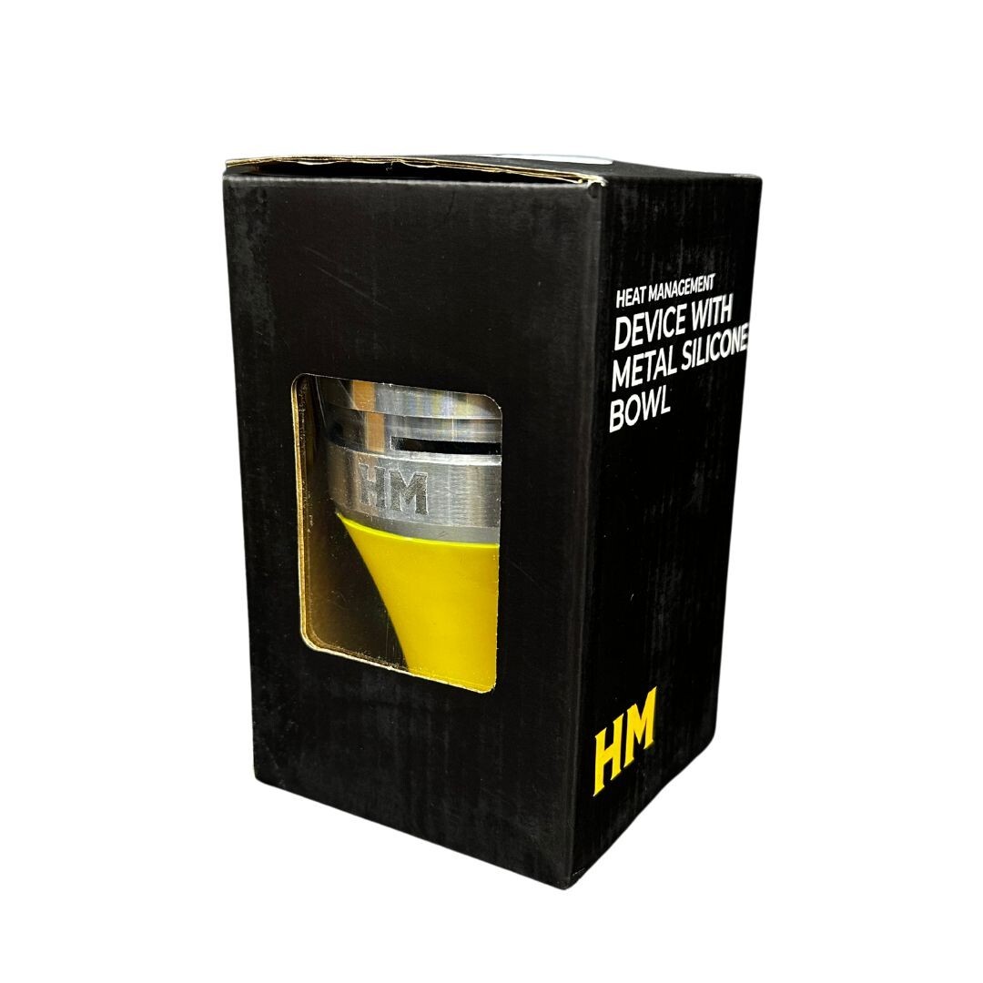 Metal And Silicone Hookah Bowl With Heat Management Device Shisha Head Yellow
