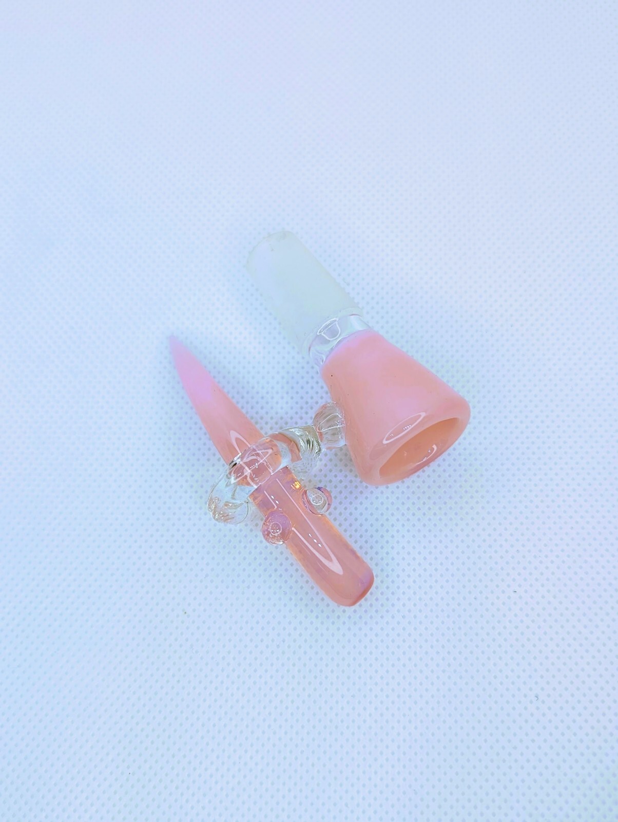 3&Prime; Pink 2 In 1 Integrated Screen Bowl Poker Cleaner 14mm Slide Bong Hookah Pipe