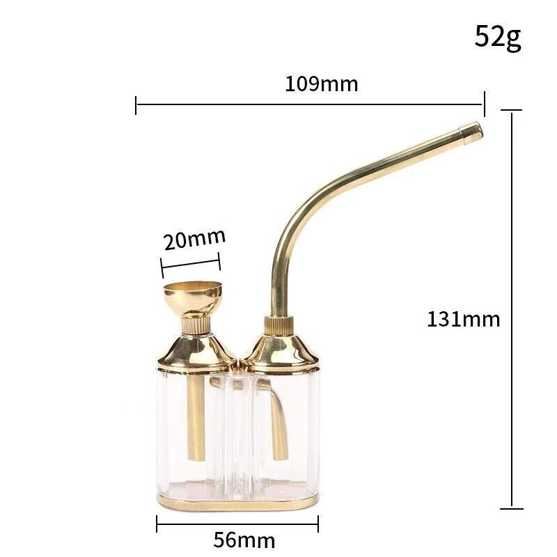 1PCS Eco Glass Water Cigarette Pouch Portable Dual Filter Water Cigarette Pouch