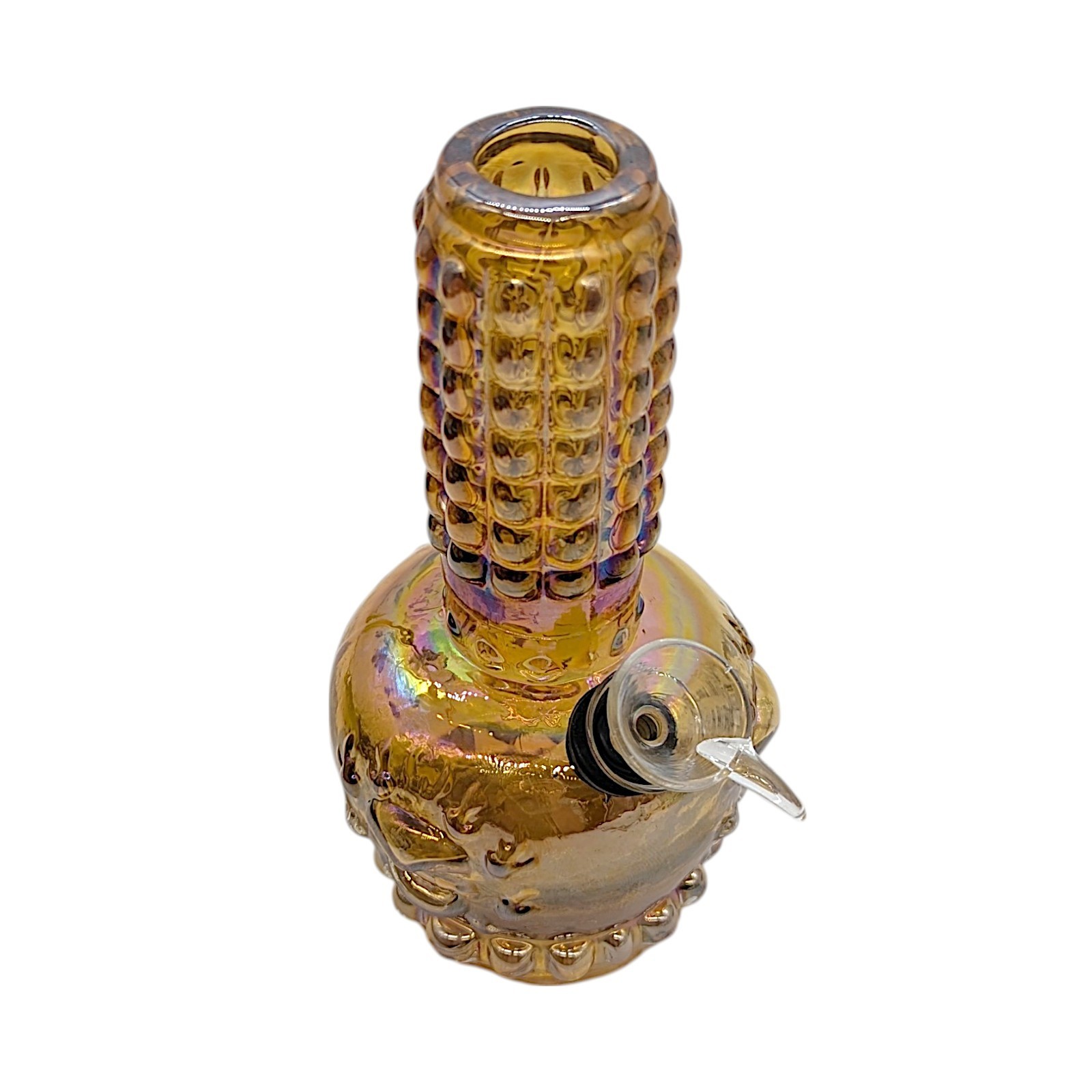7&Prime; Soft Glass Water Pipe Mini Bong Skull Design Pull Stem Bowl