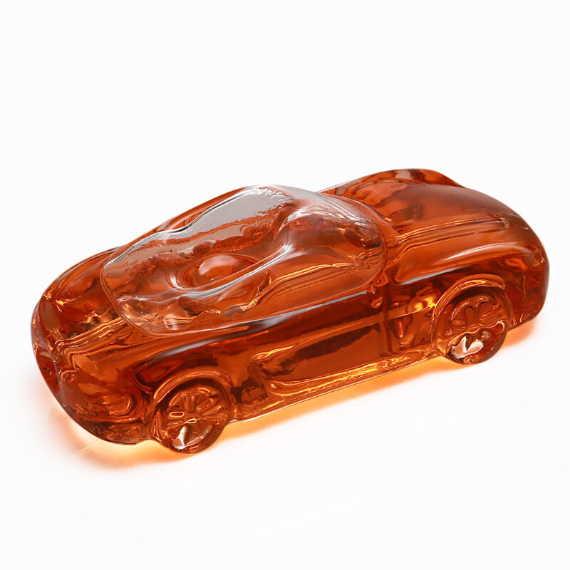 Handmade Orange Glass Car Styling Smoking Hookah Water Pipe Mini Bong USA 1pcs