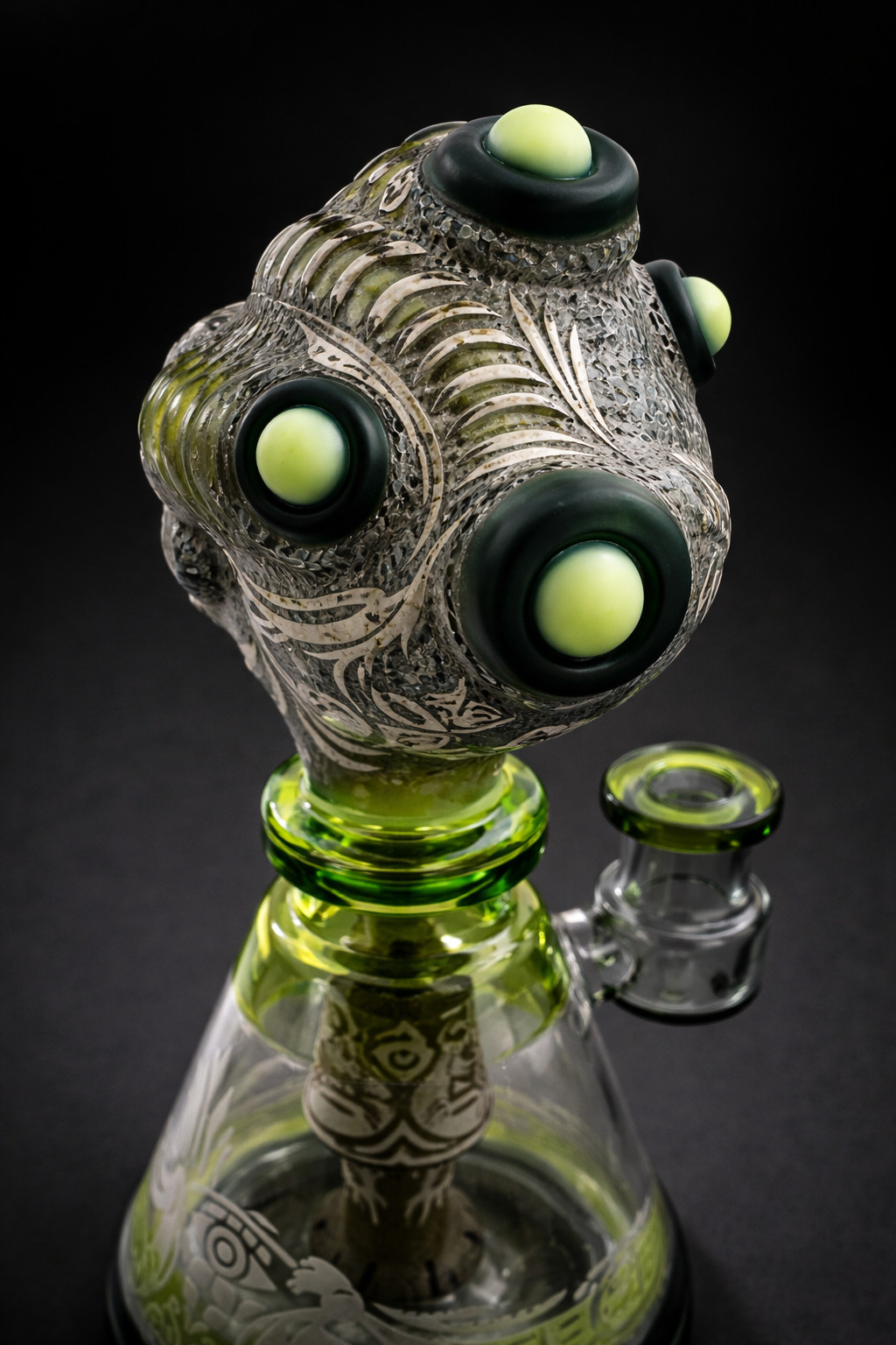 Glass Bong 7in Bubbler Glass Water Bong Pipes Tobacco Hookah 14mm Purple Clear