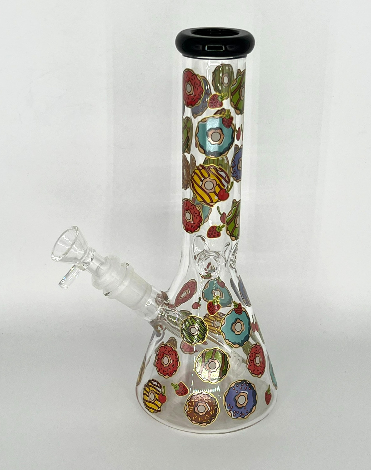 10&Prime; DONUT & STRAWBERRY WATER BONG PIPE W/ BOWL* 2 FREE GIFTS* ICE CATHER*HOOKAH
