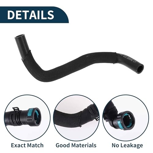 Radiator Hose for Jaguar XJ 3.0T 2010-2019 Rubber 1 Pcs Heating Water Pipe