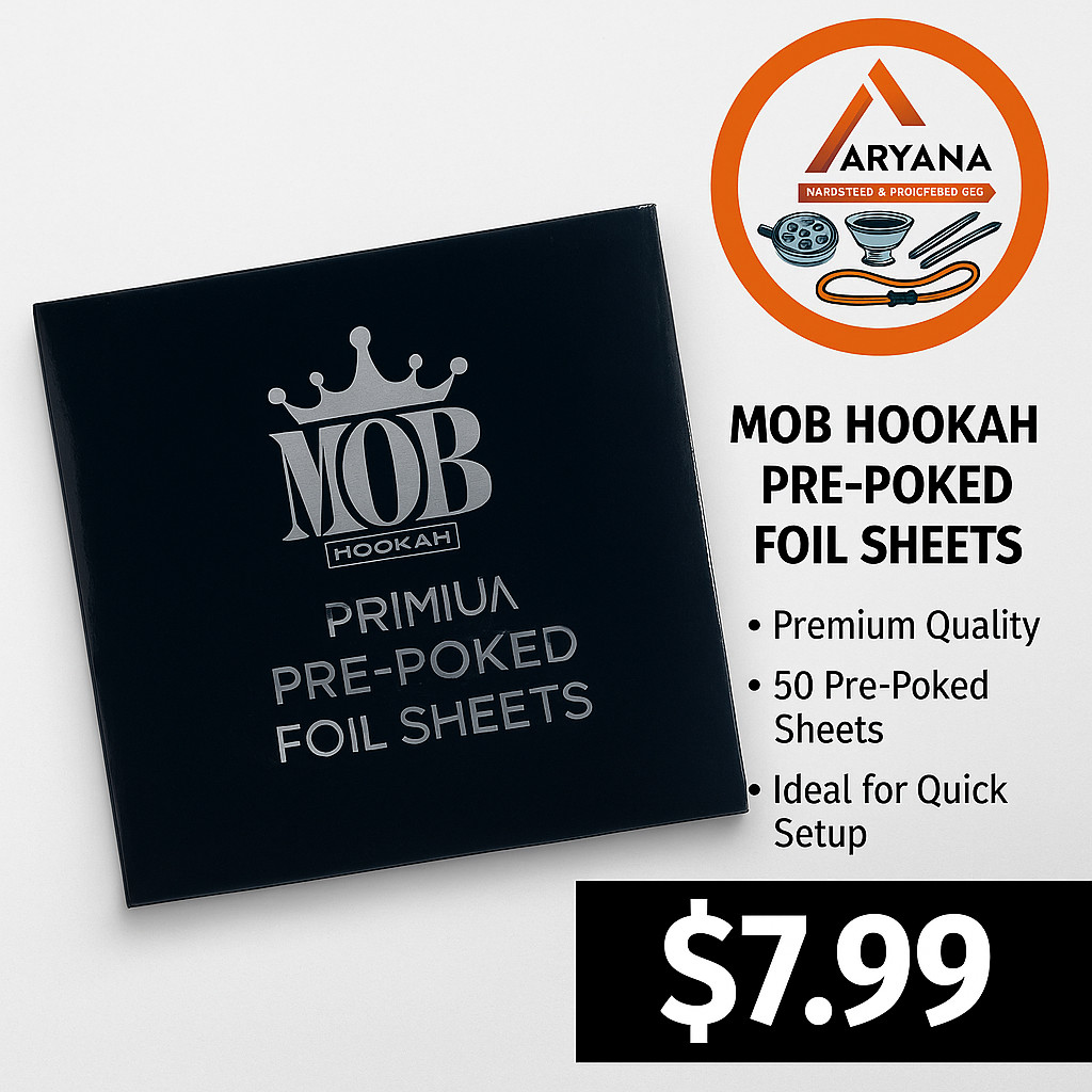 Hookah Pre-Poked Foil Sheets ( MOB Hookah ) Only At $7.99
