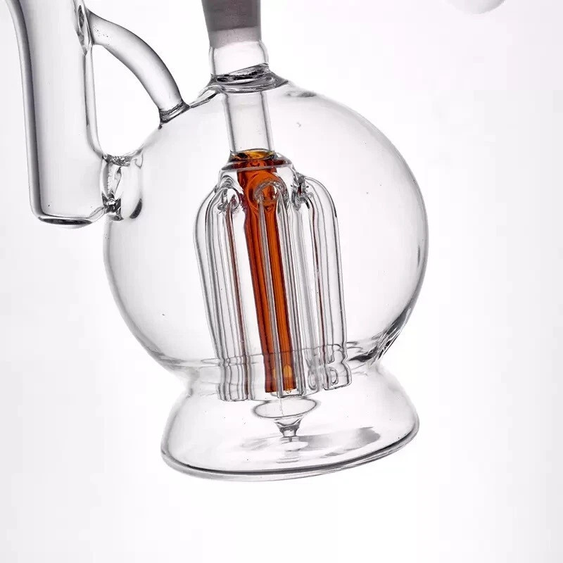 Protable 6.5&Prime; Glass Bong Arm-Tree Perc Ball Smoking Water Pipe Bubbler W/Bowl