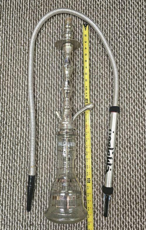 VINTAGE KHALIL MAAMOON SMOKE HOOKAH BONG CLEAR GLASS PIPE DECANTER ***SWEEET***