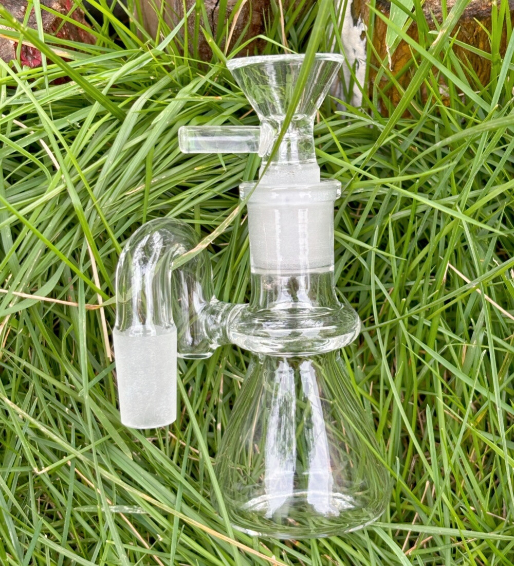 3&Prime; 14mm 90° Glass Ash Catcher Thick Smoking Bowl for Glass Bong Easy to Clean