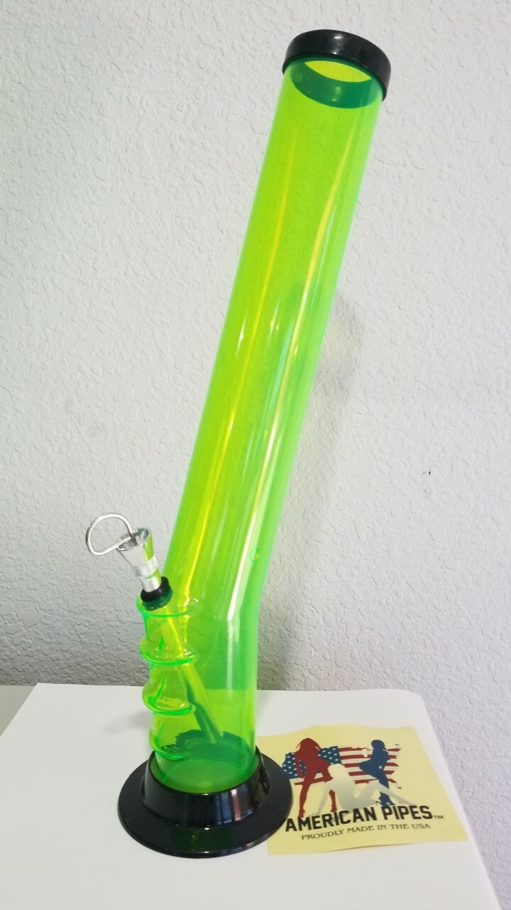 AMERICANPIPES™2X15&Prime; GRIP ACRYLIC HOOKAH WATER PIPE CARB MADE IN THE USA