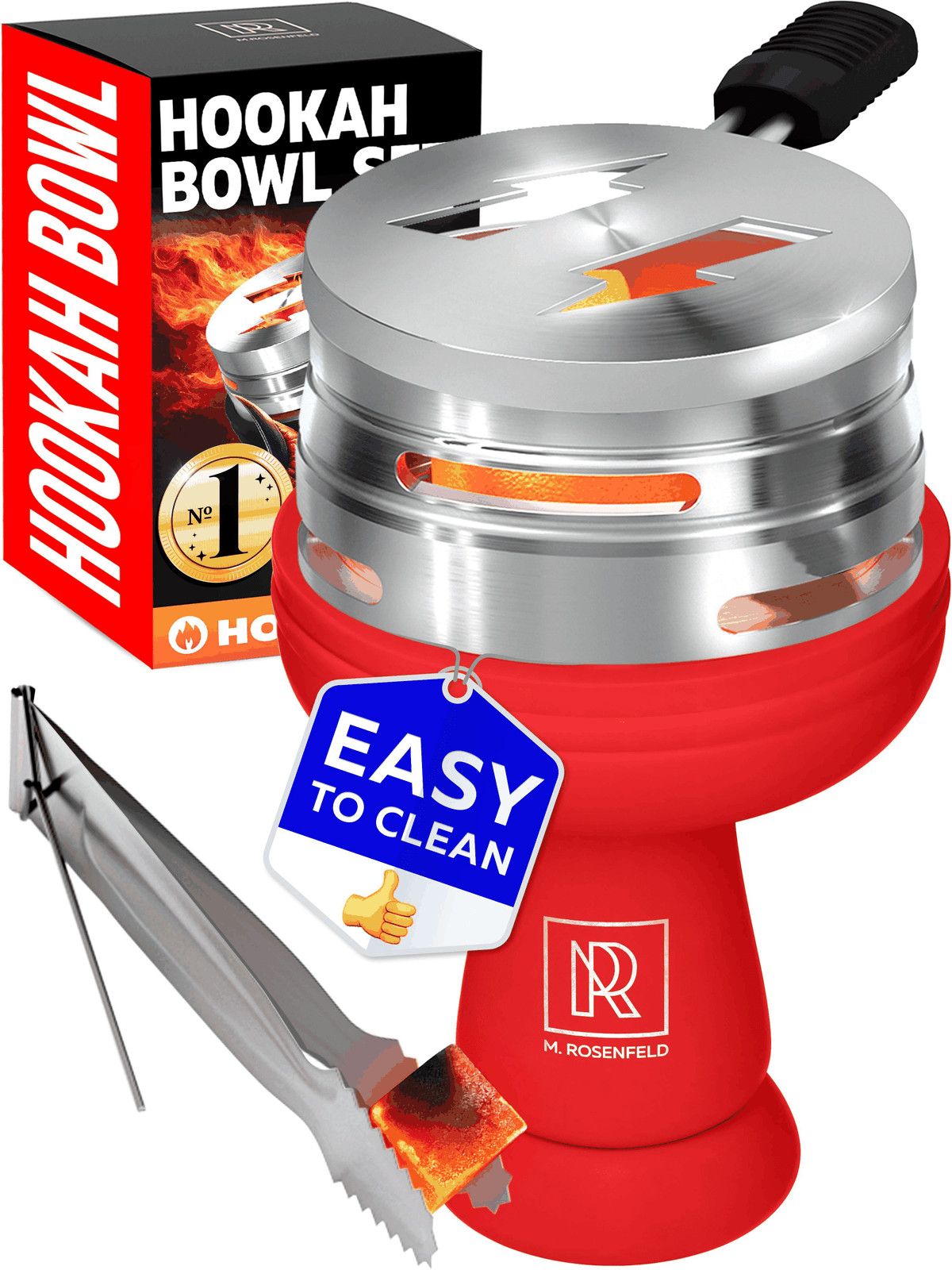 Red Premium Silicone Hookah Bowl Set Universal Phunnel Hookah Head Bowl
