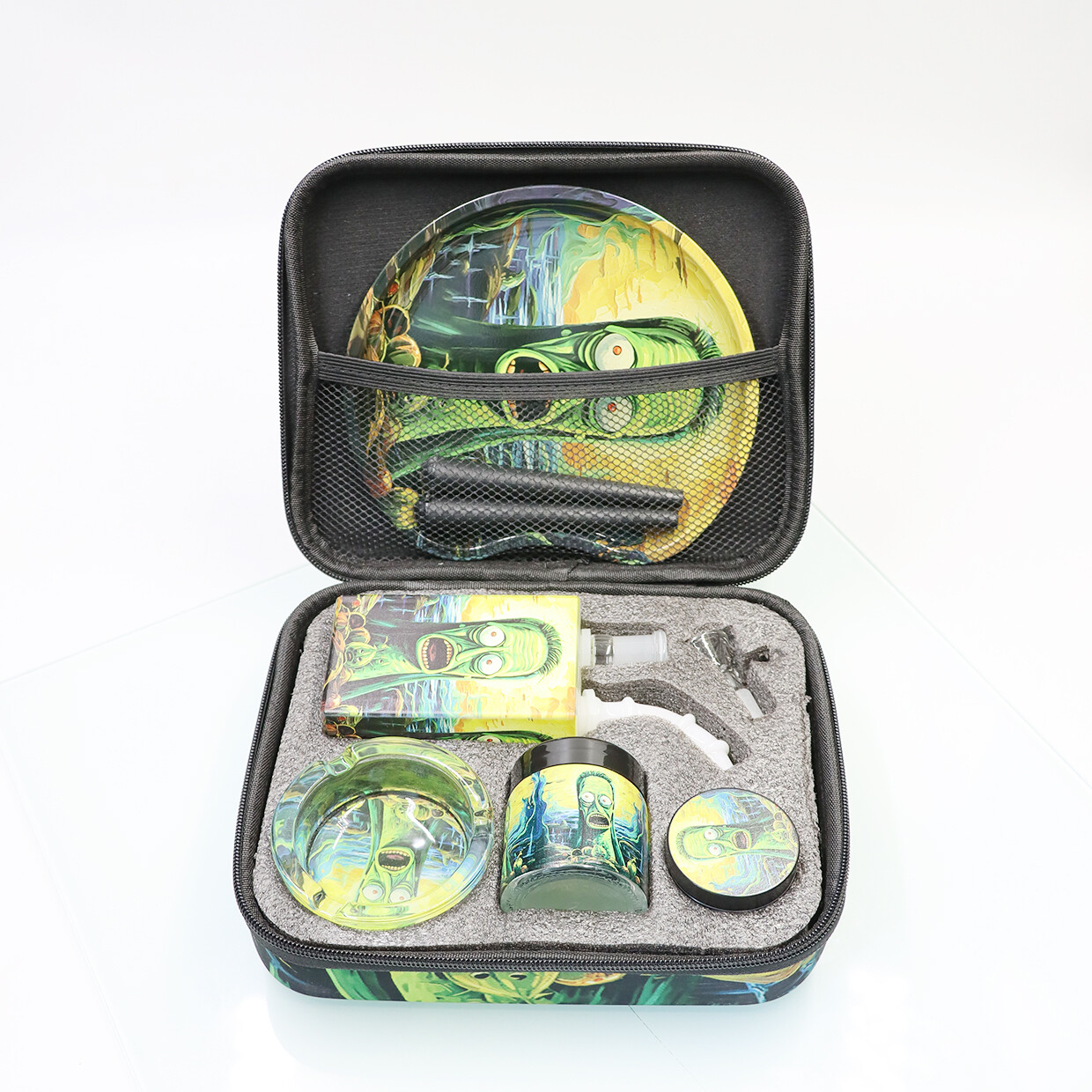 Grinder Smoking Set Stash Jar Herb for Smoking Waterpipe Glass Bong 1 Hookah set