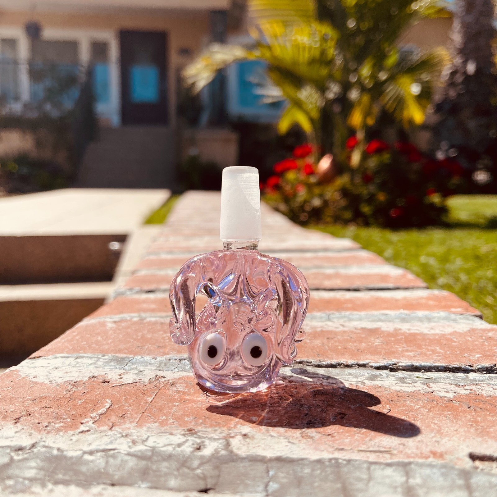 14mm Pink Thick Quality Glass Octopus Bong Bowl Head Piece Bong Bowl Holder