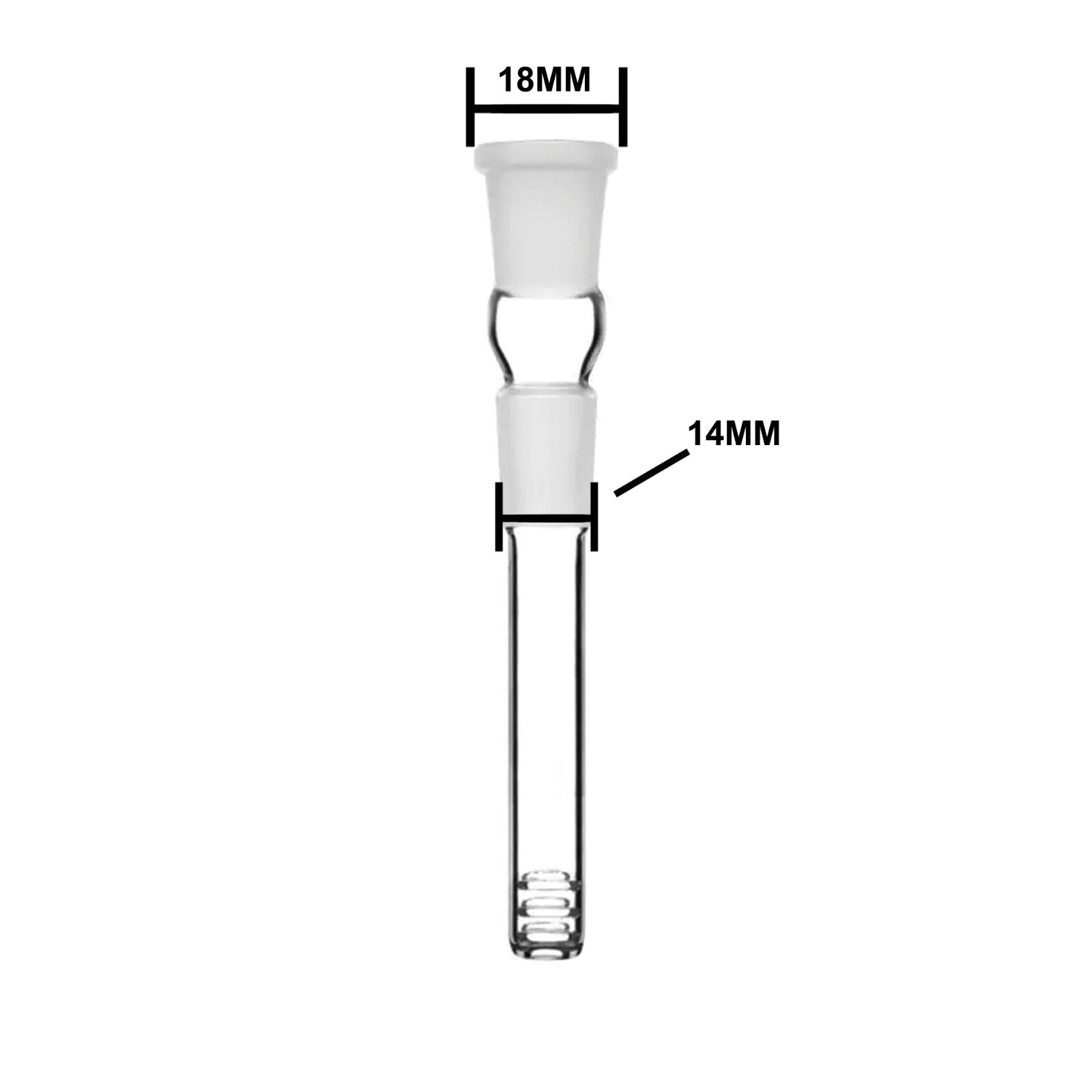 Glass Downstem 3&Prime; 19mm x 14mm Hookah Water Pipe Down Stem Hookah
