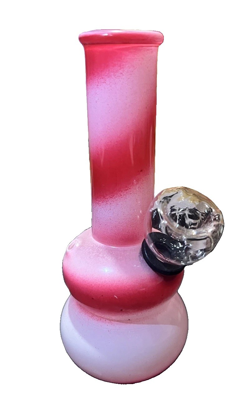 5&Prime; Cute Girly Girl Pink Swirl Bongs Mini Bubbler Water Pipe Glass Pipes *USA*