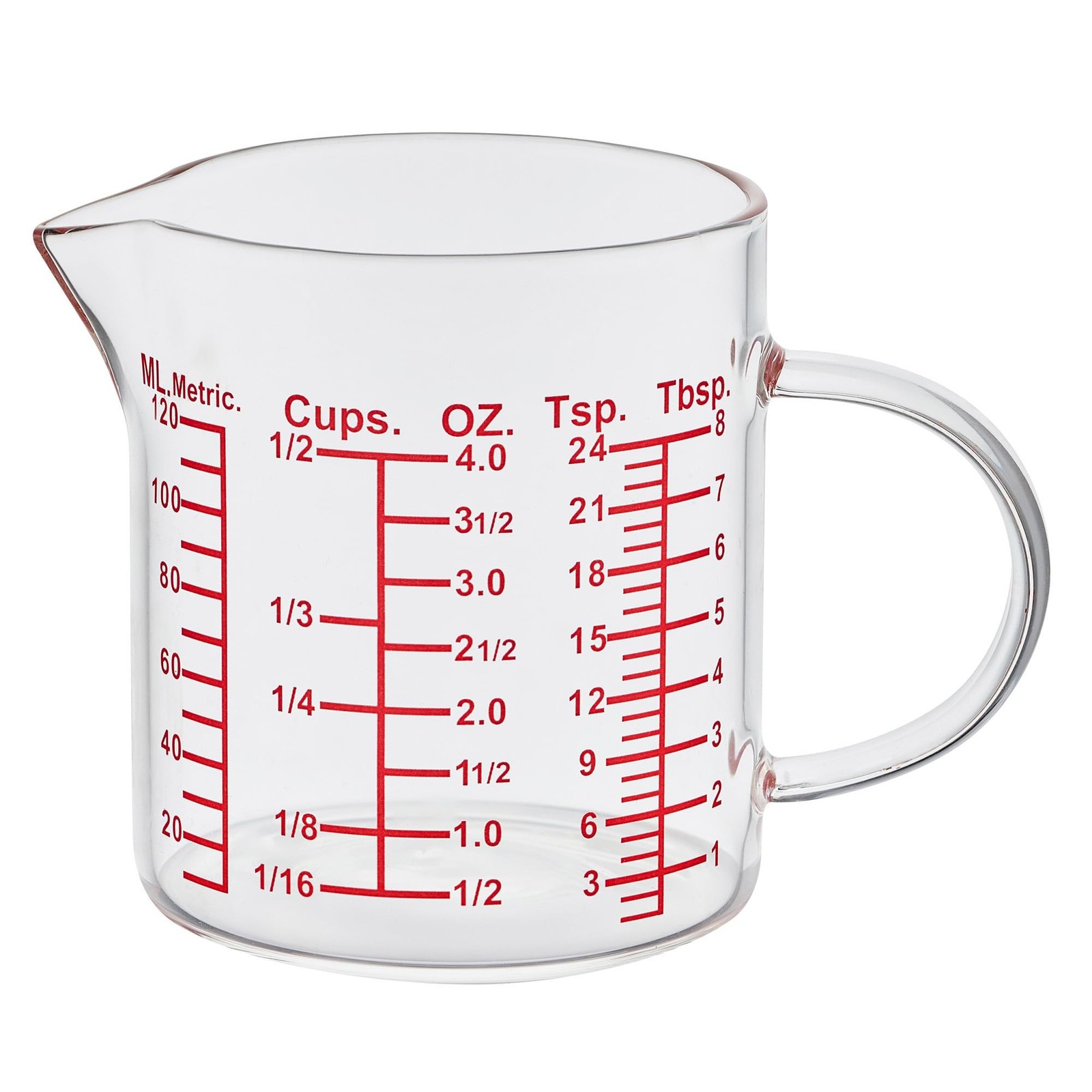 Ackers BORO3.3 Measure Glass -[Insulated handle | V-Shaped Spout]-Made of Hig…
