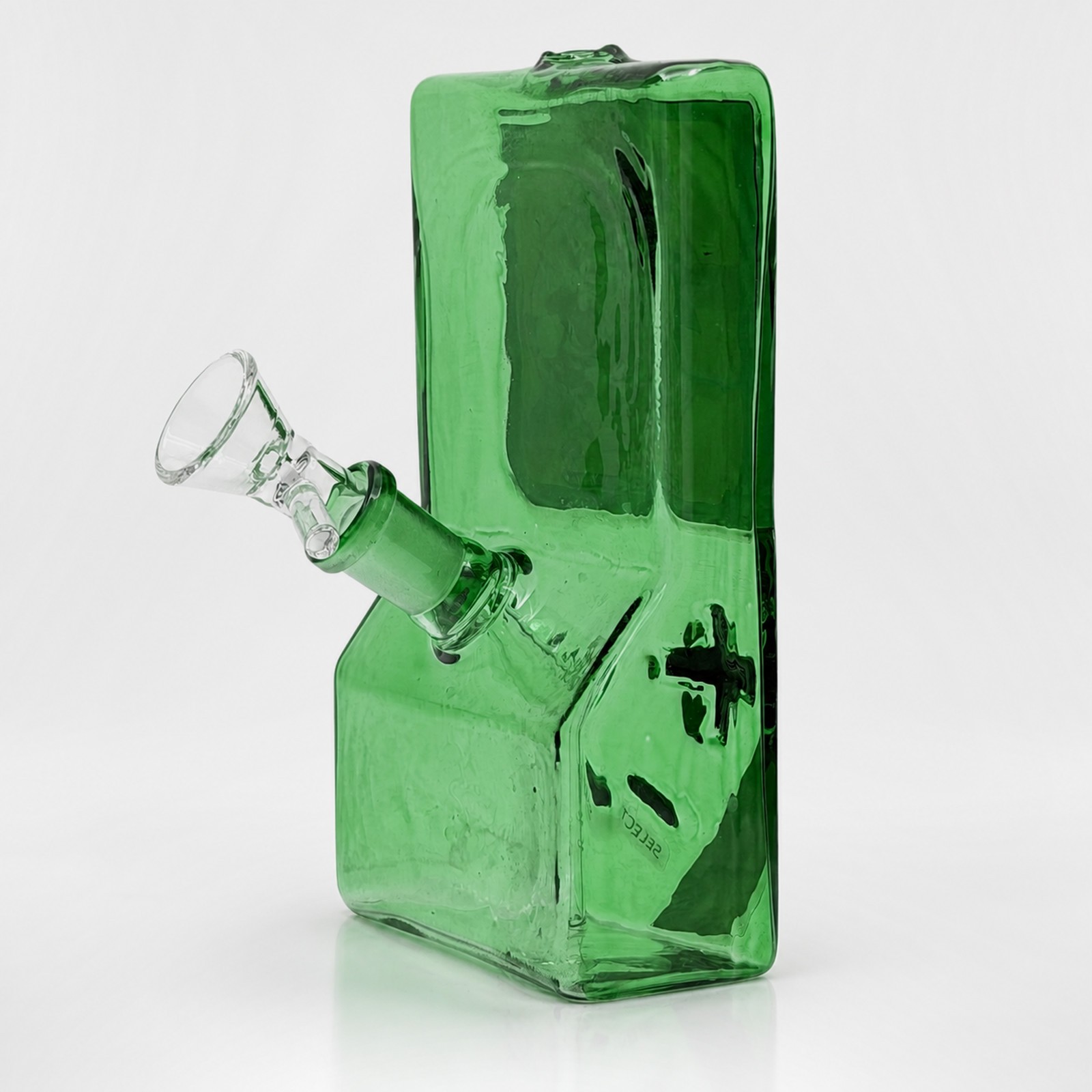 6&Prime; Green Retro Handheld Game Console Glass Bong Water Pipe Smoking Tobacco Bowl