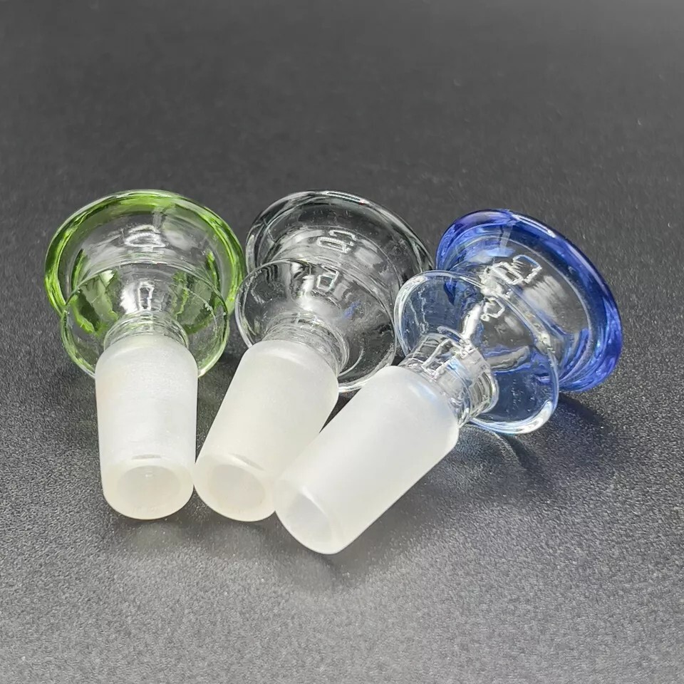 3pcs Thick Glass 14mm Male Slide Bowl Smoking Bowl Colorful for Glass Bong Part