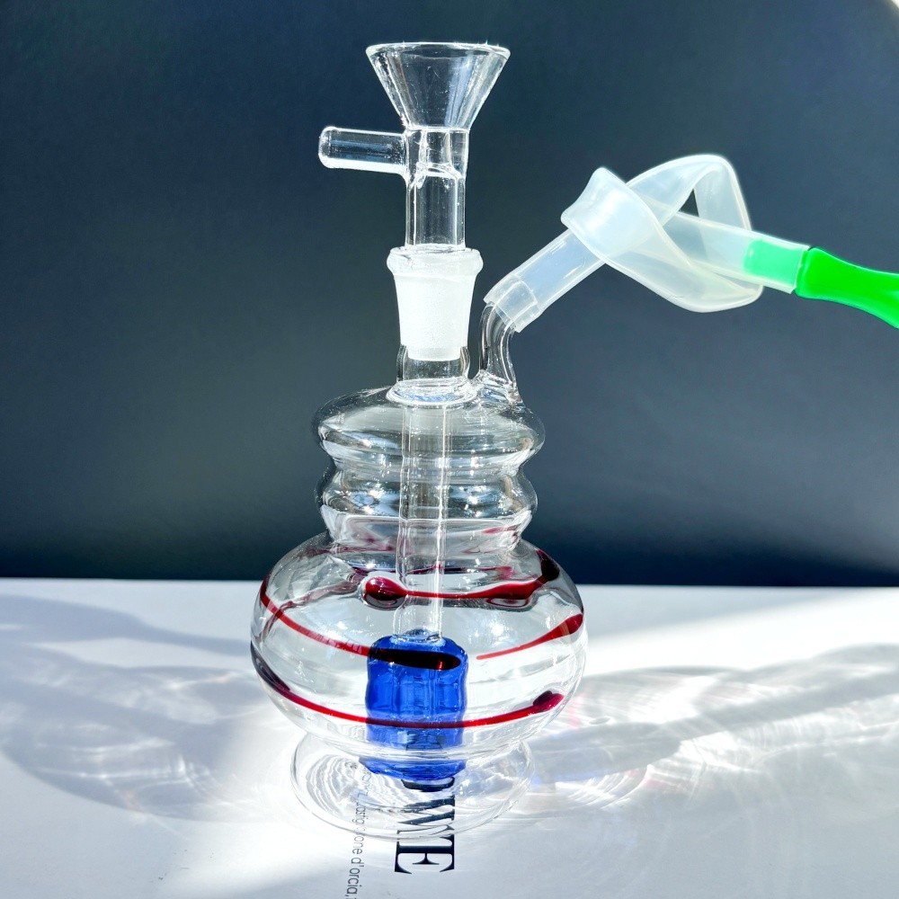 3.5 » Glass Water Pipe Bubbler Bong Shisha Hookah Smoking w/10mm Bowl & Tube