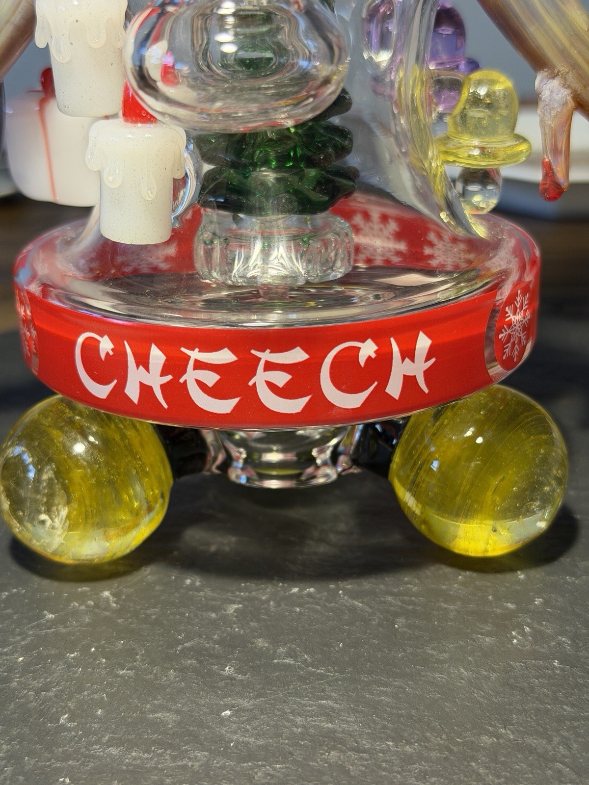CHEECH GLASS 11’ ‘XMAS Frosty&rsquo;s Ultimate Holiday’ | 3-Headed Skeleton Water Pipe