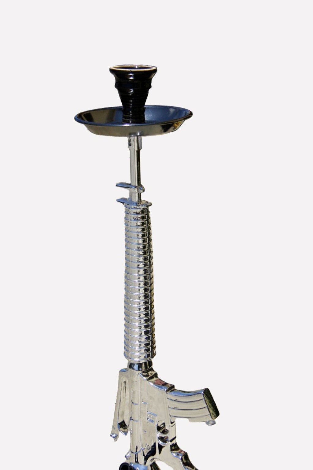 Original Gangsta(tm) 41 Inch Terminator Gun Hookah With A Washable Hose Chrome