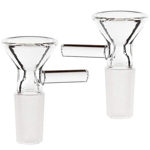 2X 18mm Male Glass Bowl Handle Piece Replacement for Water Filter Bongs