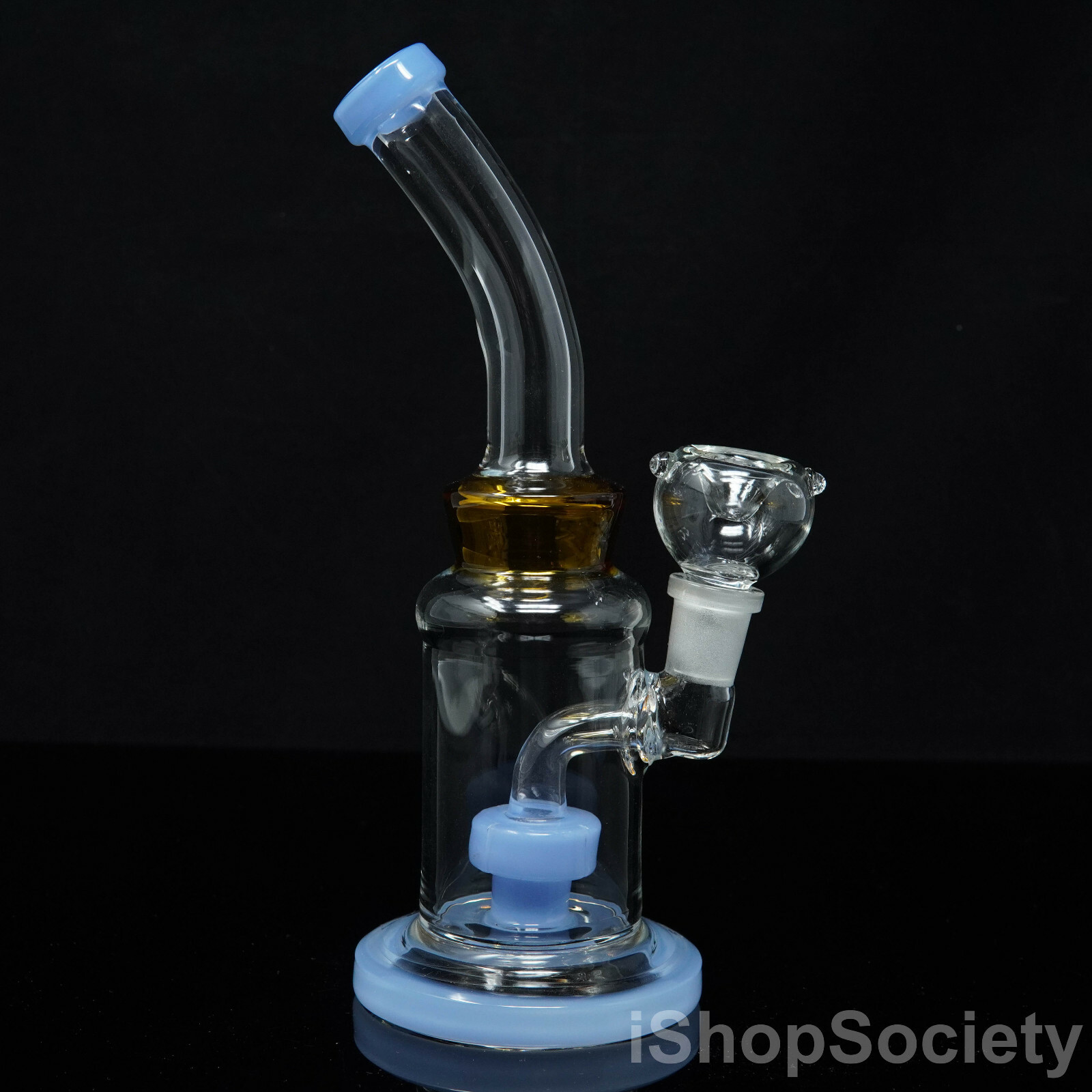 8.5” Orange Bend Single Discs Hookah Water Pipe Tobacco Smoking Pipe