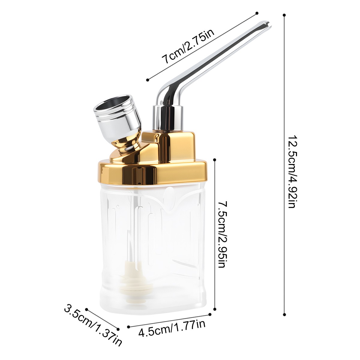 Compact Smoking Hookah w/ Filter Mouthpiece – Tar Removal for Cigarettes Tobacco