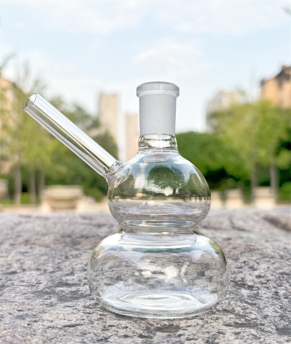 NEW 4&Prime; Clear Glass Hookah Bong Pyrex Gourd Smoking Water Pipe Shisha Bubbler