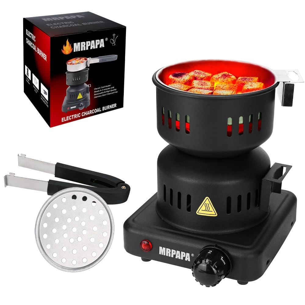 Hookah Coal Burner – Electric Charcoal Starter, Electric Stove ETL Approved D…