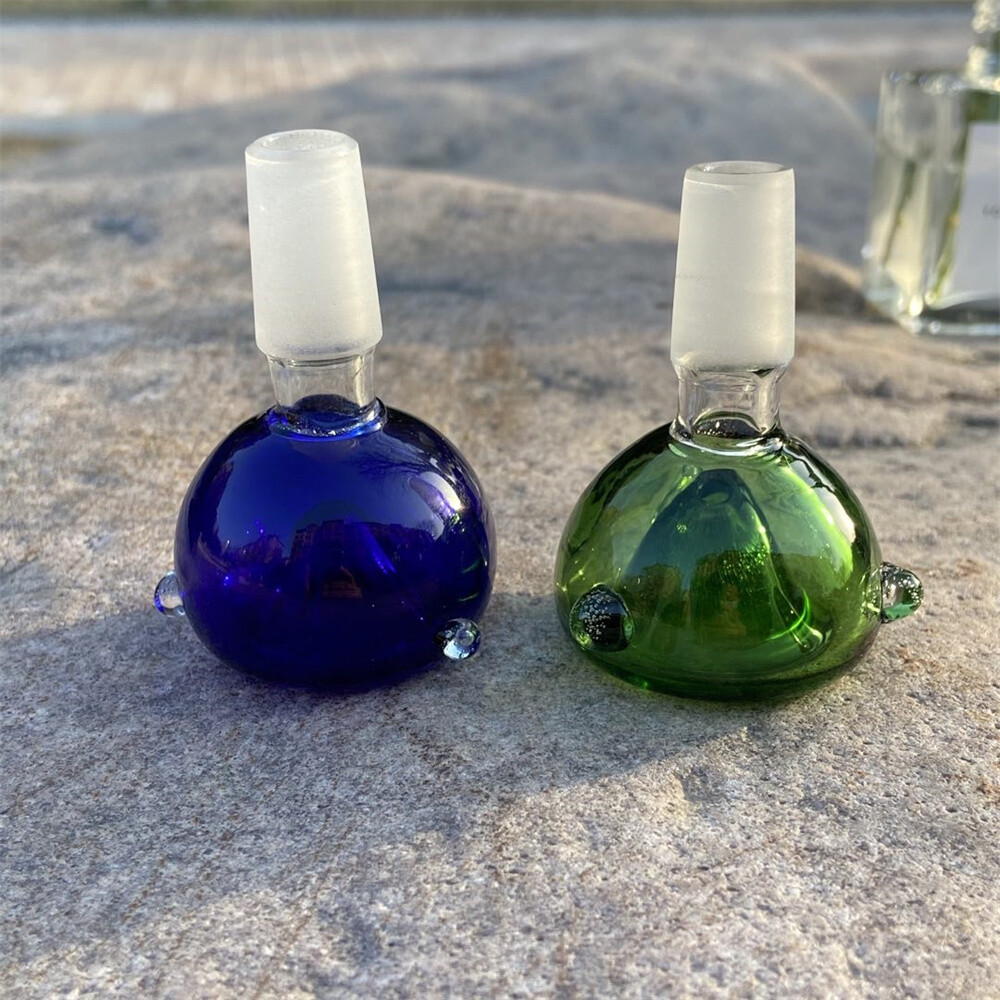 2pcs 14mm Male Glass Tobacco Bowl Big Sphere Shape Bowl for Smoking Pipe Bong