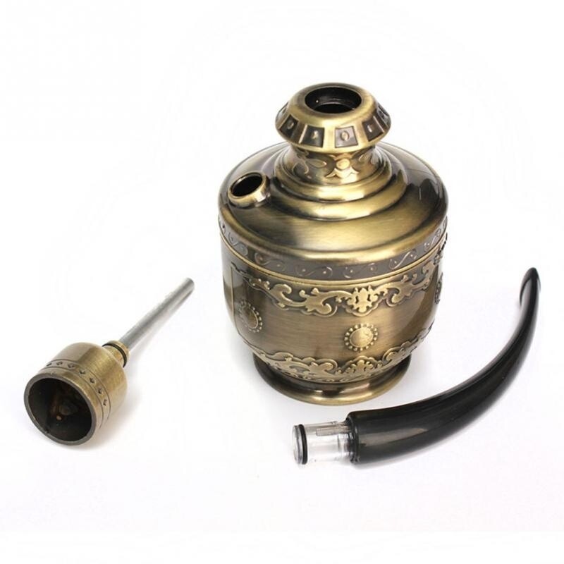 Mini Bong Herb Smoke Pipe Tobacco Smoke Hookah Shisha Nargila Bronze Chic