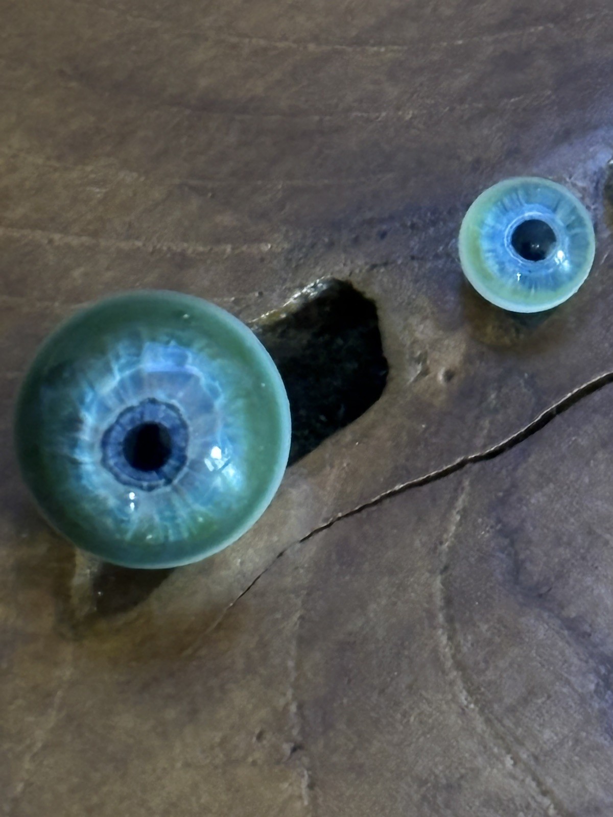 « Kraken »-Glass Eye balls- Terp pearl and ball top. Brand new