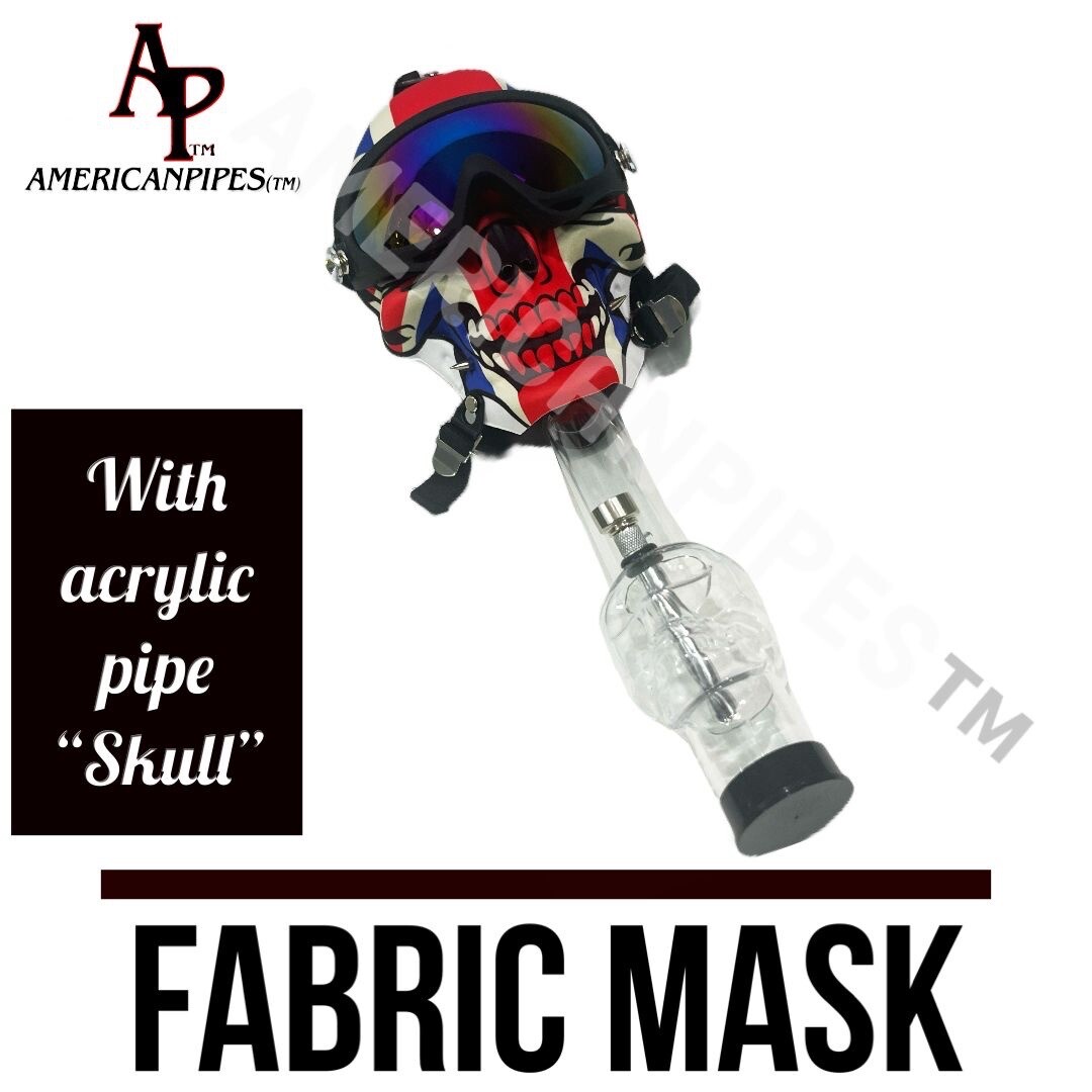 INHALE®️ HIGH QUAITY FABRIC GAS MASK SMOKING HOOKAH PIPE A SKULL DESIGN PIPE