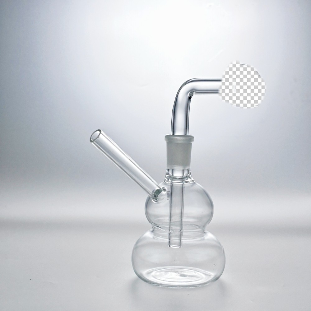 Portable 4&Prime; Glass Bong Gourd Smoking Water Pipe Hookah Bubbler W/Tool Box SET